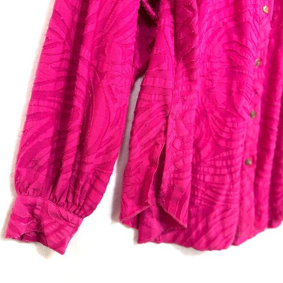 Free People XS Tunic Top Hot Pink Cant Stop Dreaming Boho Lounge Western Cowgirl - Picture 4 of 11